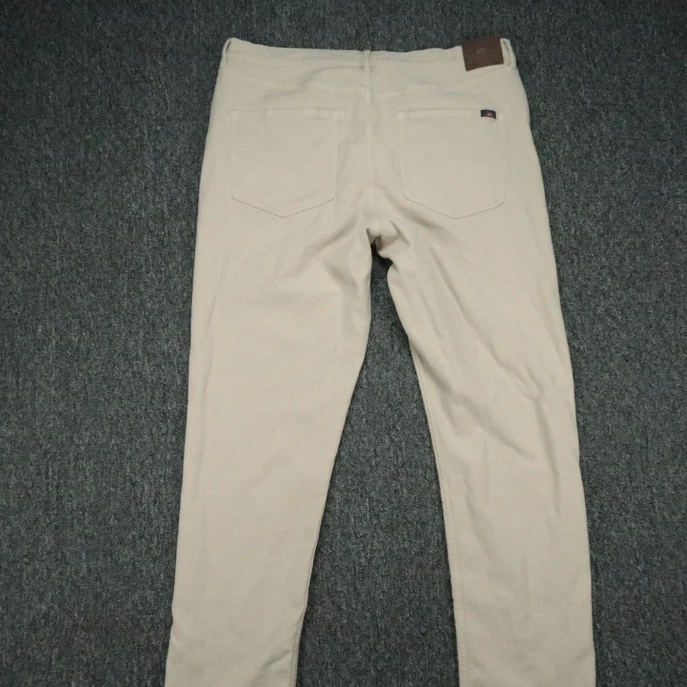 Faherty Pants Mens 38x32 Stone Tan Stretch Terry 5 Pocket Straight